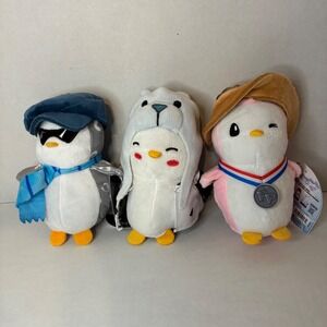 Pudgy Penguins Plush Toys Set of 3 Penguin Figures Hank Bella Annie Collectibles